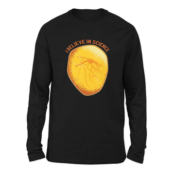I Believe In Science Men/Unisex Drop Shoulder Sweatshirt in Black color